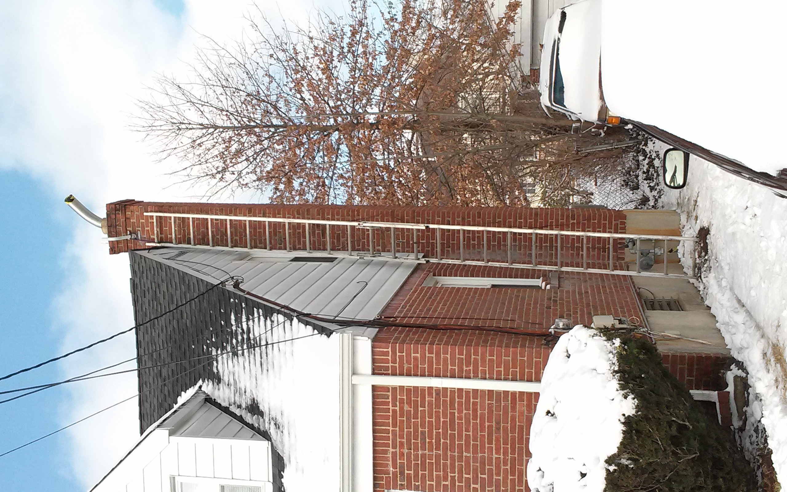 Stainless steel chimney liner installation in Lindenhurst, NY